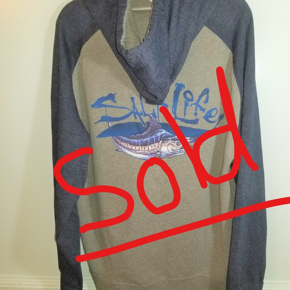 SOLD    Salt Life Blue Marlin Men's  Hoodie